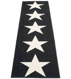 Viggo One Runner Rug by Pappelina Black/Vanilla Viggo One Runner Rug by Pappelina Black/Vanilla