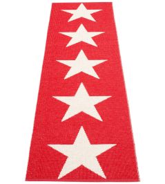 Viggo One Runner Rug by Pappelina Red/Vanilla Viggo One Runner Rug by Pappelina Red/Vanilla