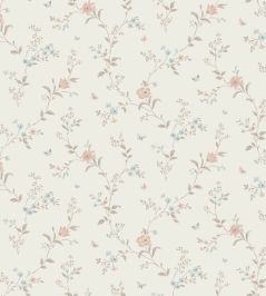 Viktoria Wallpaper by Borastapeter Cream/Pink Viktoria Wallpaper by Borastapeter Cream/Pink
