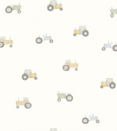 Vintage Tractor Wallpaper by Casadeco Naturel Vintage Tractor Wallpaper by Casadeco Naturel