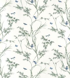Virginia Fabric by Thibaut Blue and Green Virginia Fabric by Thibaut Blue and Green