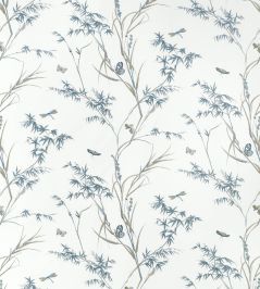 Virginia Fabric by Thibaut Cream and Aqua Virginia Fabric by Thibaut Cream and Aqua