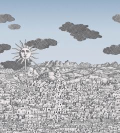 Vista Mediterranea Mural by Cole & Son Blue Ombre Sky Vista Mediterranea Mural by Cole & Son Blue Ombre Sky