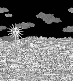 Vista Mediterranea Mural by Cole & Son Charcoal Sky Vista Mediterranea Mural by Cole & Son Charcoal Sky