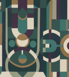 Vitrail Wallpaper by Casamance Emeraude/Violet Vitrail Wallpaper by Casamance Emeraude/Violet
