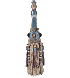 Volanges Tassel Tieback Trimming by Houles Blue Nattier Volanges Tassel Tieback Trimming by Houles Blue Nattier