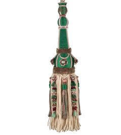 Volanges Tassel Tieback Trimming by Houles Vert Malachite Volanges Tassel Tieback Trimming by Houles Vert Malachite