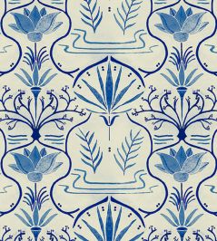 Voysey Wallpaper by Tres Tintas Dark blue Voysey Wallpaper by Tres Tintas Dark blue