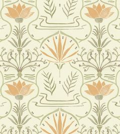 Voysey Wallpaper by Tres Tintas Green Voysey Wallpaper by Tres Tintas Green