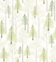 Walk In The Forest Wallpaper by Casadeco Vert Amande Walk In The Forest Wallpaper by Casadeco Vert Amande