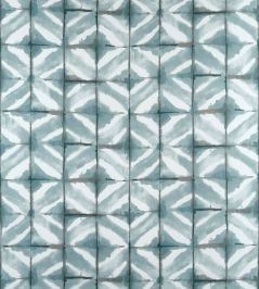Water Blocks Fabric by Thibaut Mineral Water Blocks Fabric by Thibaut Mineral