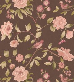 Watercolour Bird Wallpaper by George & Minnie Walnut Watercolour Bird Wallpaper by George & Minnie Walnut