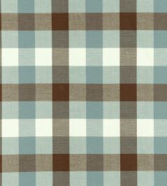 Watercolour Check Fabric by Ian Mankin Brown/Mist Watercolour Check Fabric by Ian Mankin Brown/Mist