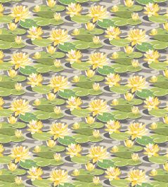 Waterlily Wallpaper by Ohpopsi Charcoal & Mustard Waterlily Wallpaper by Ohpopsi Charcoal & Mustard