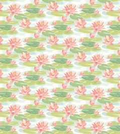 Waterlily Wallpaper by Ohpopsi Duck Egg & Coral Waterlily Wallpaper by Ohpopsi Duck Egg & Coral