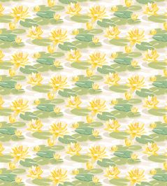 Waterlily Wallpaper by Ohpopsi Linen & Amber Waterlily Wallpaper by Ohpopsi Linen & Amber