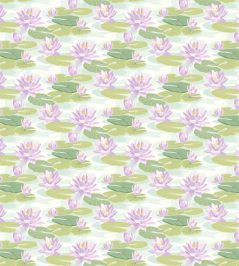 Waterlily Wallpaper by Ohpopsi Powder Blue & Lilac Waterlily Wallpaper by Ohpopsi Powder Blue & Lilac