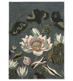 Waterlily Rug by Wedgwood Midnight Pond Waterlily Rug by Wedgwood Midnight Pond