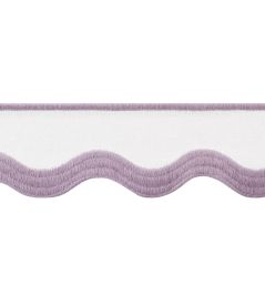 Wave Tape Trimming by Thibaut Lilac on White Wave Tape Trimming by Thibaut Lilac on White