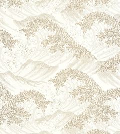 Waves Wallpaper by Caselio Blanc Or Waves Wallpaper by Caselio Blanc Or