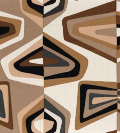 West Dream Fabric by Casamance Praline Noir West Dream Fabric by Casamance Praline Noir