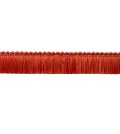 Westport Brush Fringe Trimming by Samuel & Sons Red Coral Westport Brush Fringe Trimming by Samuel & Sons Red Coral