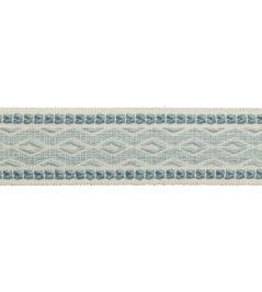Westport Diamond Border Trimming by Samuel & Sons Bluestone Westport Diamond Border Trimming by Samuel & Sons Bluestone
