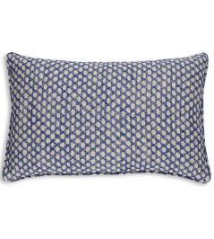 Wicker Cushion by Fermoie Blue Wicker Cushion by Fermoie Blue