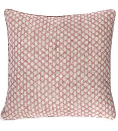Wicker Cushion by Fermoie Pink Wicker Cushion by Fermoie Pink