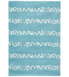 Wiggles Rug by Villa Nova Blue Wiggles Rug by Villa Nova Blue
