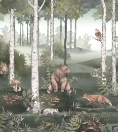 Wild Forest Mural by Borastapeter Moss Wild Forest Mural by Borastapeter Moss