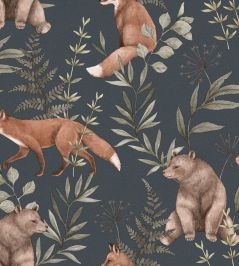 Wild Forest Wallpaper by Borastapeter Navy Wild Forest Wallpaper by Borastapeter Navy