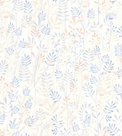 Wild Garden Wallpaper by Casadeco Bleu Ciel Wild Garden Wallpaper by Casadeco Bleu Ciel