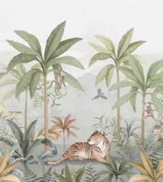 Wild Jungle Mural by Borastapeter Multi Wild Jungle Mural by Borastapeter Multi