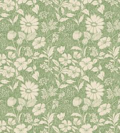 Wild Meadow Fabric by George & Minnie Emerald Wild Meadow Fabric by George & Minnie Emerald
