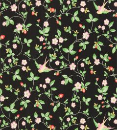 Wild Strawberry Wallpaper by Clarke & Clarke Noir Wild Strawberry Wallpaper by Clarke & Clarke Noir