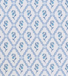 Wild Strawberry Trellis Wallpaper by Barneby Gates China Blue Wild Strawberry Trellis Wallpaper by Barneby Gates China Blue