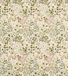 Wilhelmina Wide Width Fabric by Morris & Co Russet/Leaf Green Wilhelmina Wide Width Fabric by Morris & Co Russet/Leaf Green