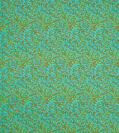 Willow Bough Fabric by Morris & Co Olive/Turquoise Willow Bough Fabric by Morris & Co Olive/Turquoise