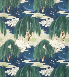 Willow Tree Wallpaper by Anna French Navy Willow Tree Wallpaper by Anna French Navy