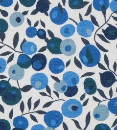 Wiltshire Blossom in Landsdowne Linen Fabric by Liberty Lapis Dark Wiltshire Blossom in Landsdowne Linen Fabric by Liberty Lapis Dark