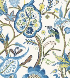 Windsor Wallpaper by Thibaut Blue And Yellow Windsor Wallpaper by Thibaut Blue And Yellow