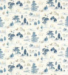Winnie the Pooh Fabric by Sanderson Bonbon Blue Winnie the Pooh Fabric by Sanderson Bonbon Blue