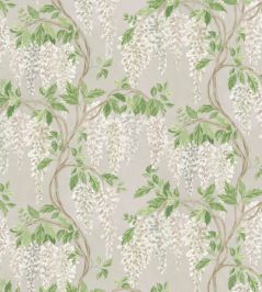 Wisteria Walk Wallpaper by Nina Campbell Stone/White/Green Wisteria Walk Wallpaper by Nina Campbell Stone/White/Green