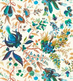 Wonderland Floral Wallpaper by Harlequin Lapis/ Emerald/Carnelian Wonderland Floral Wallpaper by Harlequin Lapis/ Emerald/Carnelian