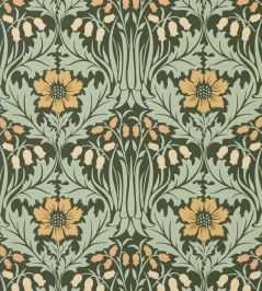 Woodbell & Anemone Wallpaper by Morris & Co Bayleaf/Manilla Woodbell & Anemone Wallpaper by Morris & Co Bayleaf/Manilla