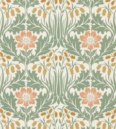 Woodbell & Anemone Wallpaper by Morris & Co Rose/Sage Woodbell & Anemone Wallpaper by Morris & Co Rose/Sage