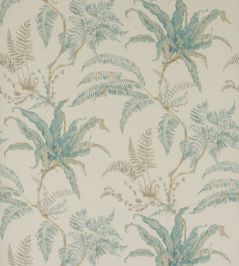 Woodfern Wallpaper by Colefax and Fowler Aqua Woodfern Wallpaper by Colefax and Fowler Aqua
