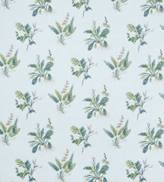 Woodland Fabric by Anna French Blue & Green Woodland Fabric by Anna French Blue & Green