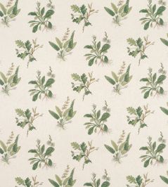 Woodland Fabric by Anna French Green on Natural Woodland Fabric by Anna French Green on Natural